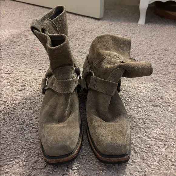 Frye Tan Suede Ankle Boots - Picture 15 of 16